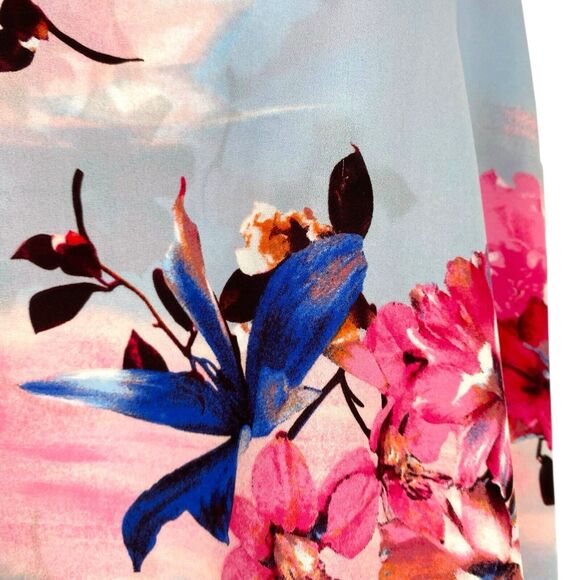 Jennifer Lopez JLo Misses Embellished Keyhole Split Back Floral Tank Top L - Picture 9 of 13